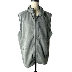 Duluth Trading Company Men's‎ Gray Fleece Full Zip Vest Size Large Tall